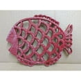 thumbnail image 1 of 8 in. Rustic Red Whitewashed Cast Iron Big Fish Trivet, 1 of 1