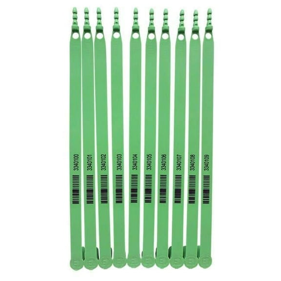 8 in. Simpleseal Truck Seal, Green - 1000 Count