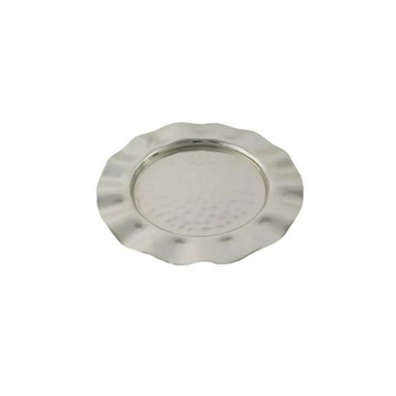 8 in. Stainless Steel Plate with Wavy Design