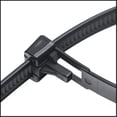 thumbnail image 1 of 8 in. Ultra Violet Black Releasable Cable Tie, 50 lbs - Pack of 100, 1 of 1