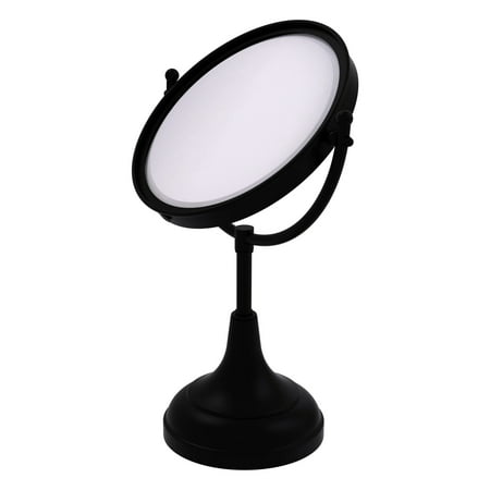 8-in Vanity Top Make-Up Mirror 3X Magnification in Matte Black