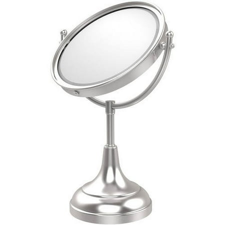8-in Vanity Top Make-Up Mirror 3X Magnification in Satin Chrome