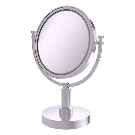 8-in Vanity Top Make-Up Mirror 3X Magnification in Satin Chrome