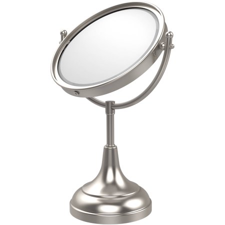 8-in Vanity Top Make-Up Mirror 3X Magnification in Satin Nickel