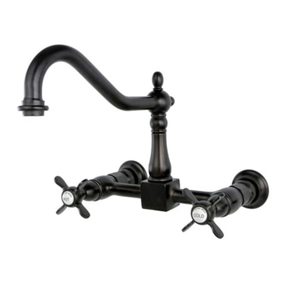 8 in. Wall Mount Centerset Kitchen Faucet - Oil Rubbed Bronze