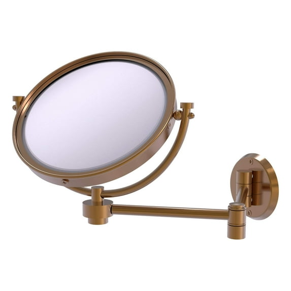 8-in Wall Mounted Extending Make-Up Mirror 3X Magnification in Brushed Bronze