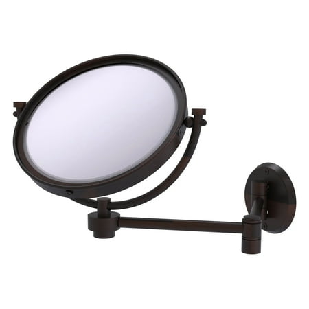 8-in Wall Mounted Extending Make-Up Mirror 3X Magnification in Venetian Bronze