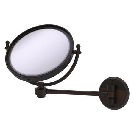 8-in Wall Mounted Make-Up Mirror 2X Magnification in Venetian Bronze