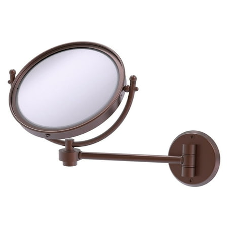 8-in Wall Mounted Make-Up Mirror 3X Magnification in Antique Copper