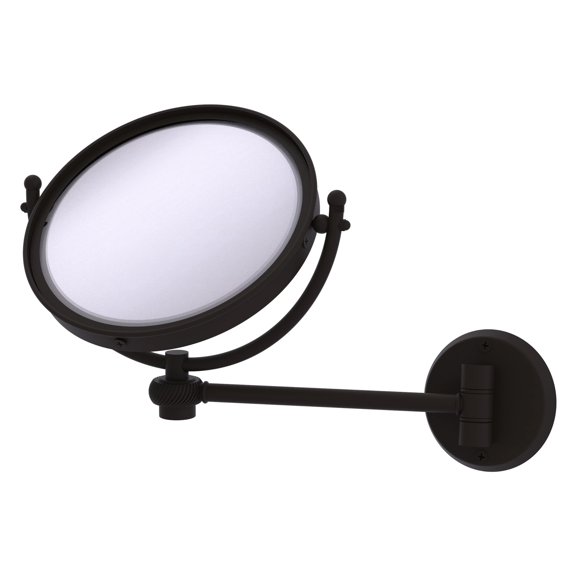 8-in Wall Mounted Make-Up Mirror 5X Magnification in Oil Rubbed Bronze