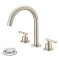 thumbnail image 1 of 8 in. Widespread Double Handle High-Arc Bathroom Faucet Water-Saving With Drain Kit In Brushed Nickel, 1 of 12