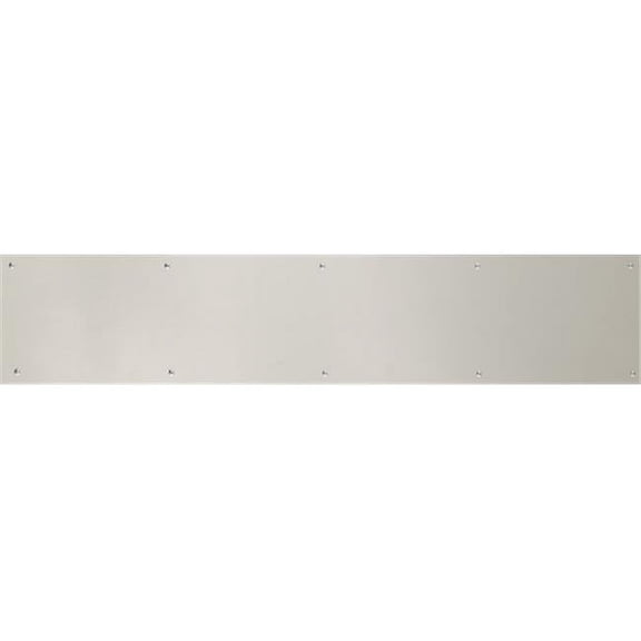 8 in. x 34 in. Kick Plate Satin Nickel Magnetic Mount