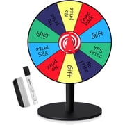 8 inch 10 SlotsTabletop Spinning Prize Wheel with Stand Dry Erase Spinner for Party Games,Classroom Rewards and Carnival Activities
