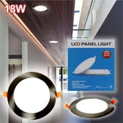 8 inch 18W LED Panel Recessed Light Fixture Nickel 4 Pack