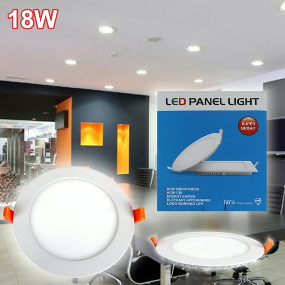 8 inch 18W LED Panel Recessed Light Fixture White (10 Pack)