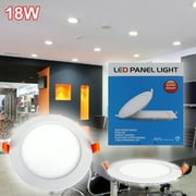 8 inch 18W LED Panel Recessed Light Fixture White 6 Pack