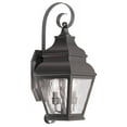 thumbnail image 1 of 8 inch 2 Light Bronze Outdoor Wall Lantern Pendant Lighting Fixture with Clear Water Glass Shade backed with Hand Crafted Solid Brass material for patio, front porch, entryway and more, 1 of 6