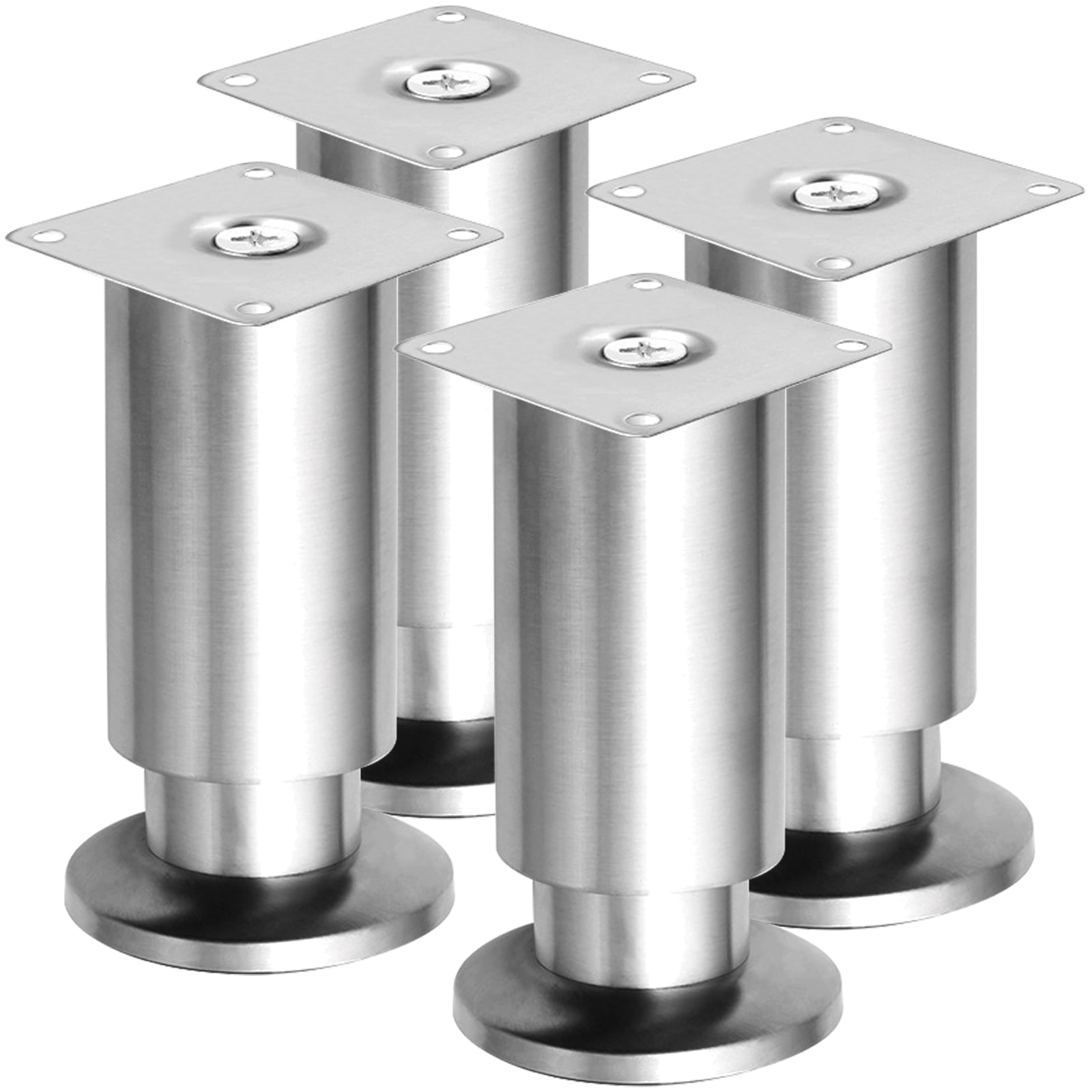 8 inch / 20cm Metal Furniture Legs, Tchosuz Pack of 4 Modern Stainless