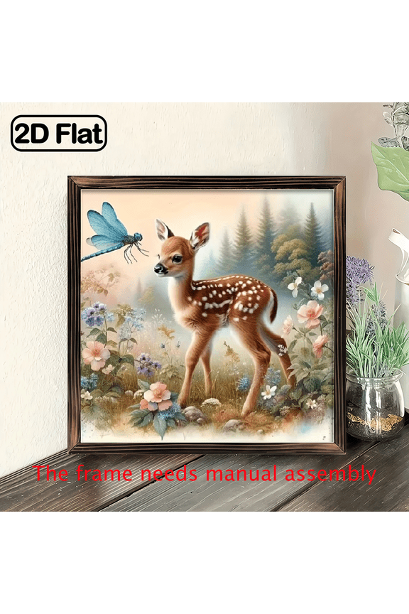 An 8-inch 2D flat "Happy Marmot" wooden framed painting. Easy to install. It can be used as a decorative sign or plaque for various wall surfaces and is an ideal gift for various festivals.
