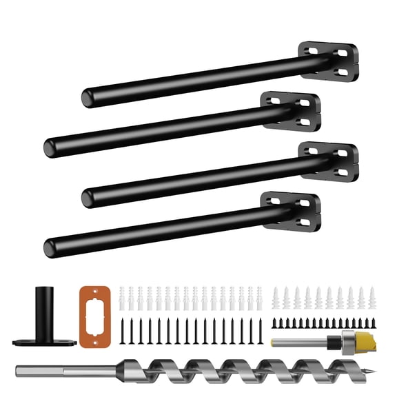 8 inch-4pcs Heavy Duty Metal Floating Shelf Hardware Brackets