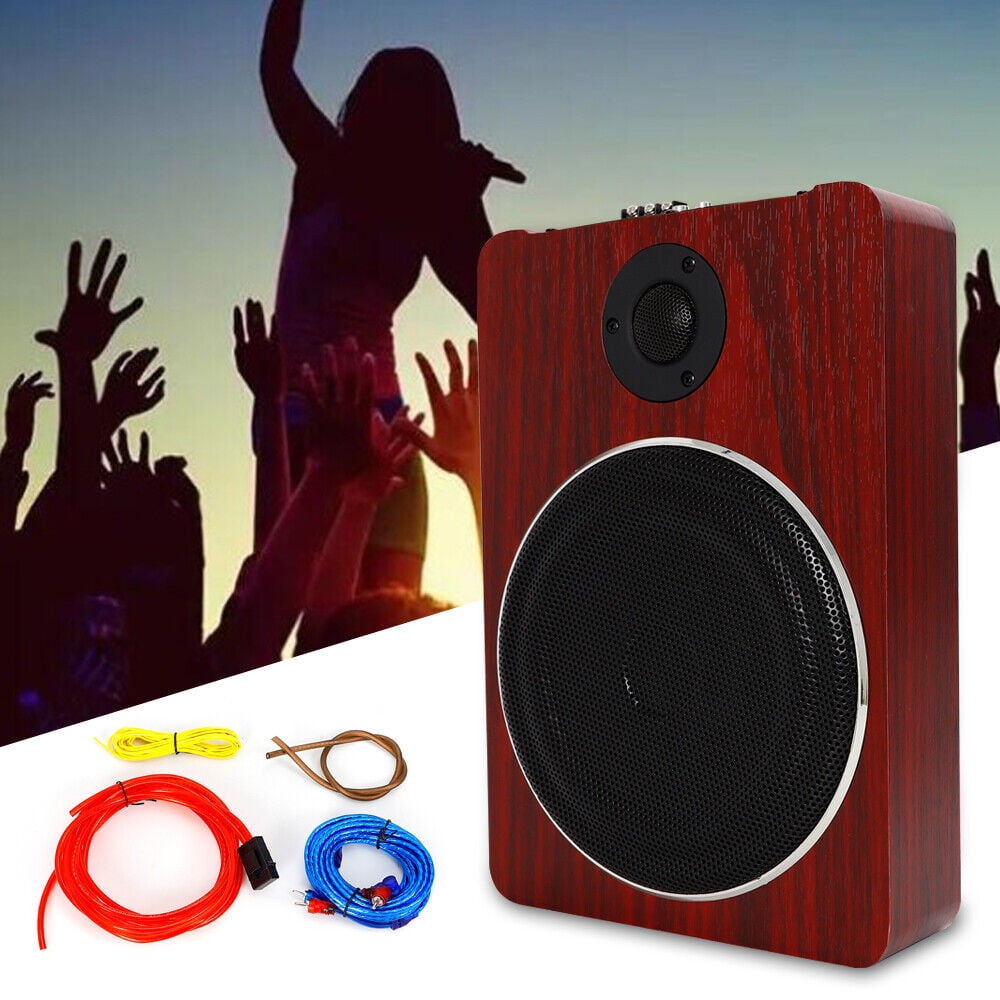 8 inch 600W Under-Seat Car Subwoofer Speakers Low-Profile Amplified Subwoofer System for home, on car