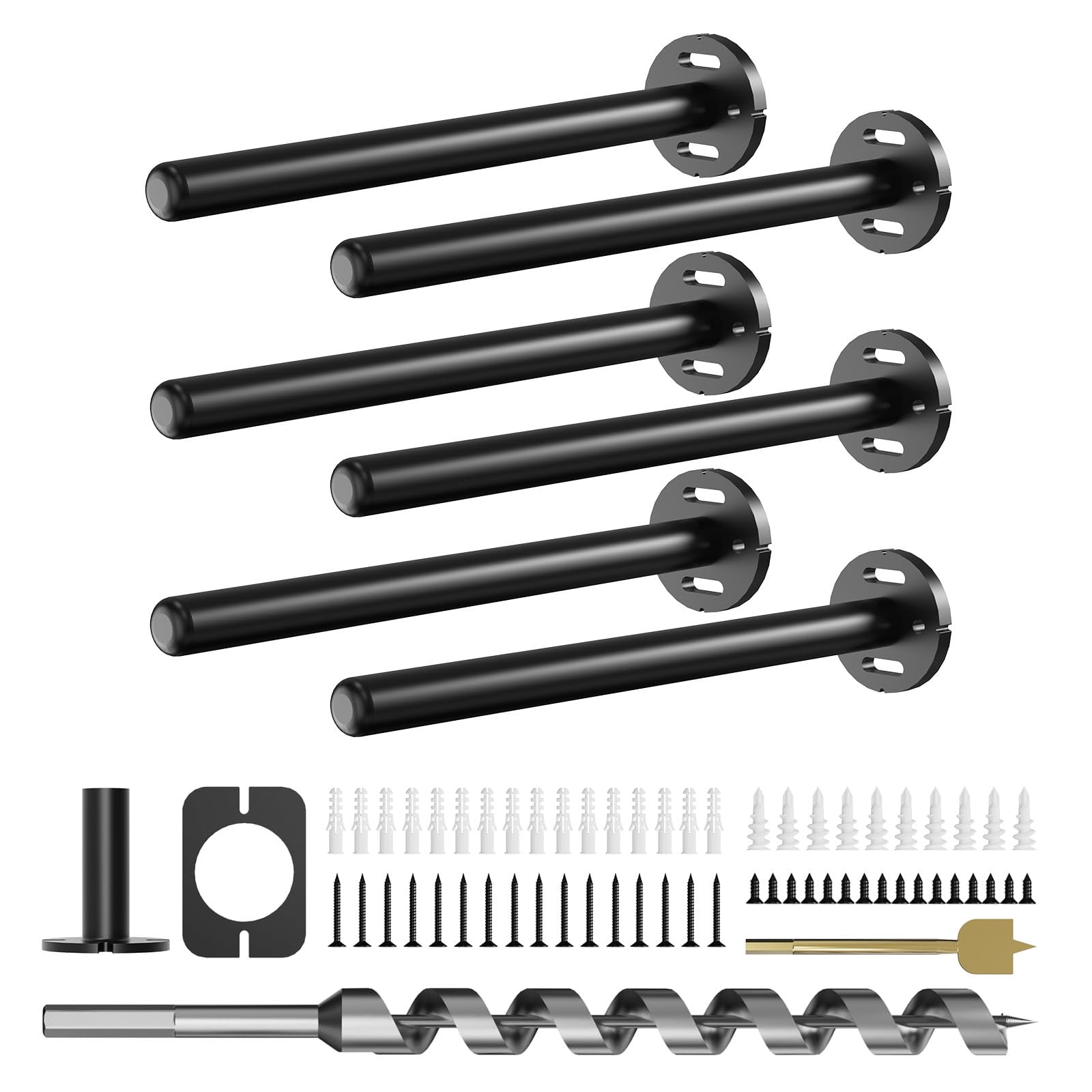 8 inch--6pcs Metal Hardware Shelving Brackets Heavy Duty Decorative ...