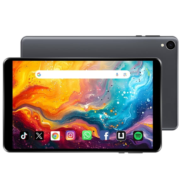 8-inch Android Tablet, IPS Display, Octa-Core Processor, 64GB Storage, 1TB Expandable, 5100mAh, Dual Band WiFi, Face ID Unlock, GPS