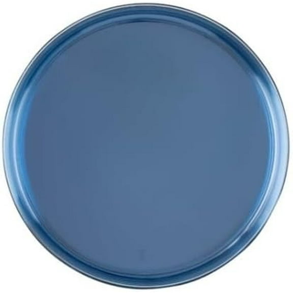 8 inch Blue Transparent Plastic Salad Plates – Disposable, Elegant, Versatile Plates for Everyday Use, Parties, Desserts, and Special Occasions – BPA-Free, Easy to Clean, Stylish Tableware (10)
