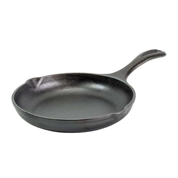 8-inch Cast Iron Frying Pan - Chef's Series - Perfect for Frying and Grilling - Ergonomic Handle - Excellent Heat Retention - Cast Iron Cookware and Frying Pans