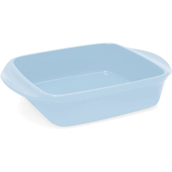 8 inch Ceramic Square Baker, 2 quart, Glacier Blue