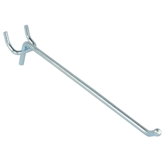 8 inch Chrome Peg Hook for ¼ inch Pegboard - Pack of 100