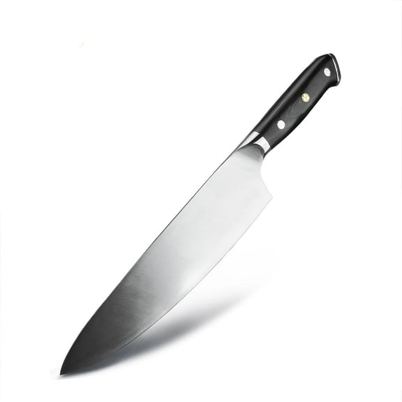 8-inch Classic Chef Knife with Three Rivets Ergonomic Handle High Carbon Stainless Steel Knife for Cutting, Chopping, Dicing