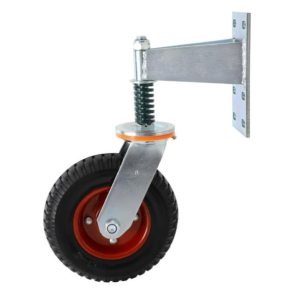 8 inch Gate Wheel for Metal Tube Gates Wooden Gate Fence Gate with 360 Degree Rotation, 660Lbs Capacity Spring Shock Absorbing, Gate Casters with Screws & Wrenches
