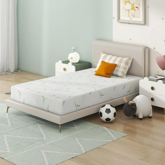 8 inch Green Tea Memory Foam Mattress Twin Size, Medium Firm, Made in USA