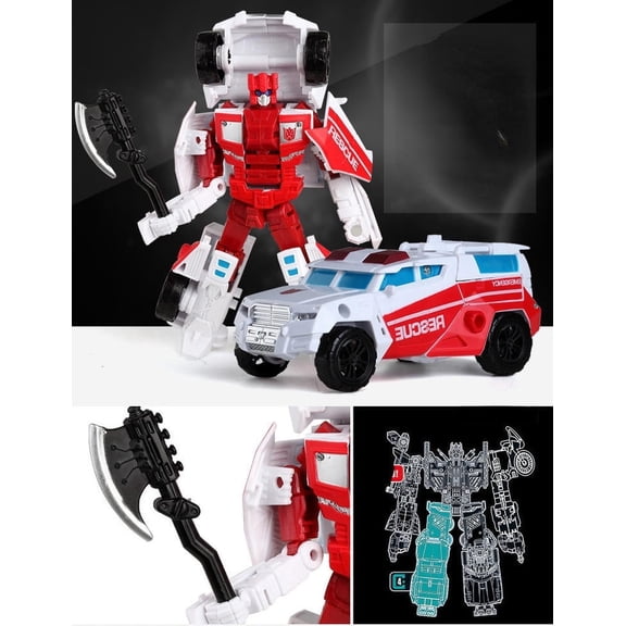 8-inch Guardian God 5-Fighter Combiner Robot | Die-Cast Alloy Parts & Light-Up Features | Converts from 5 Jet Fighters to Battle Robot | Compatible with Display Bases for Dioramas