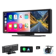 8 inch HD Wireless Portable CarPlay Touchscreen Stereo with Android Auto Mirror Link/Backup Camera/GPS Navigation/Satellite Radio for All Vehicles