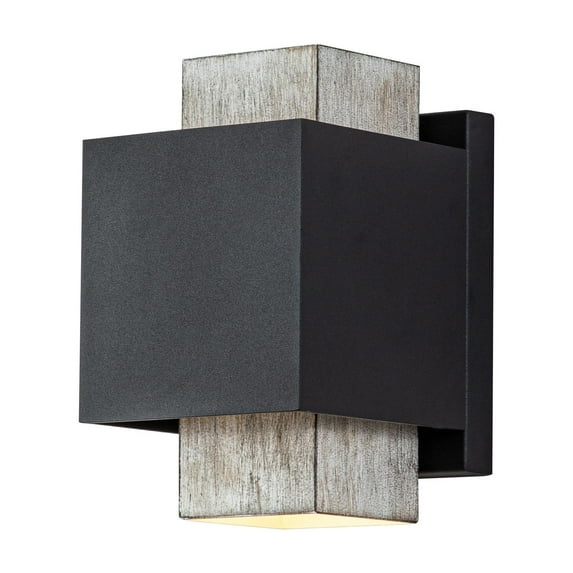 8-inch LED Outdoor Wall Sconce Black Black Matte