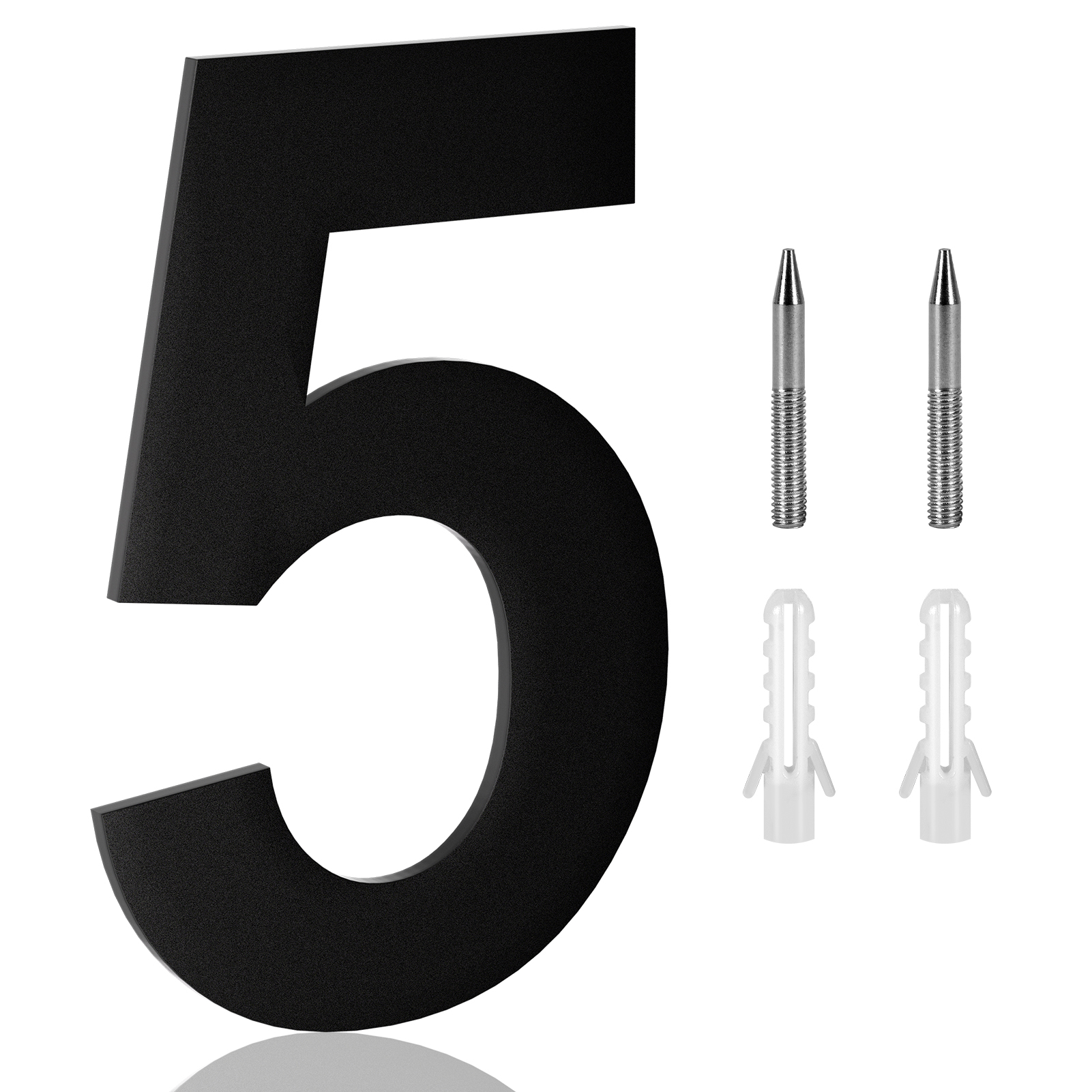 8 inch Large Stainless Steel House Numbers, Black Modern House Address ...