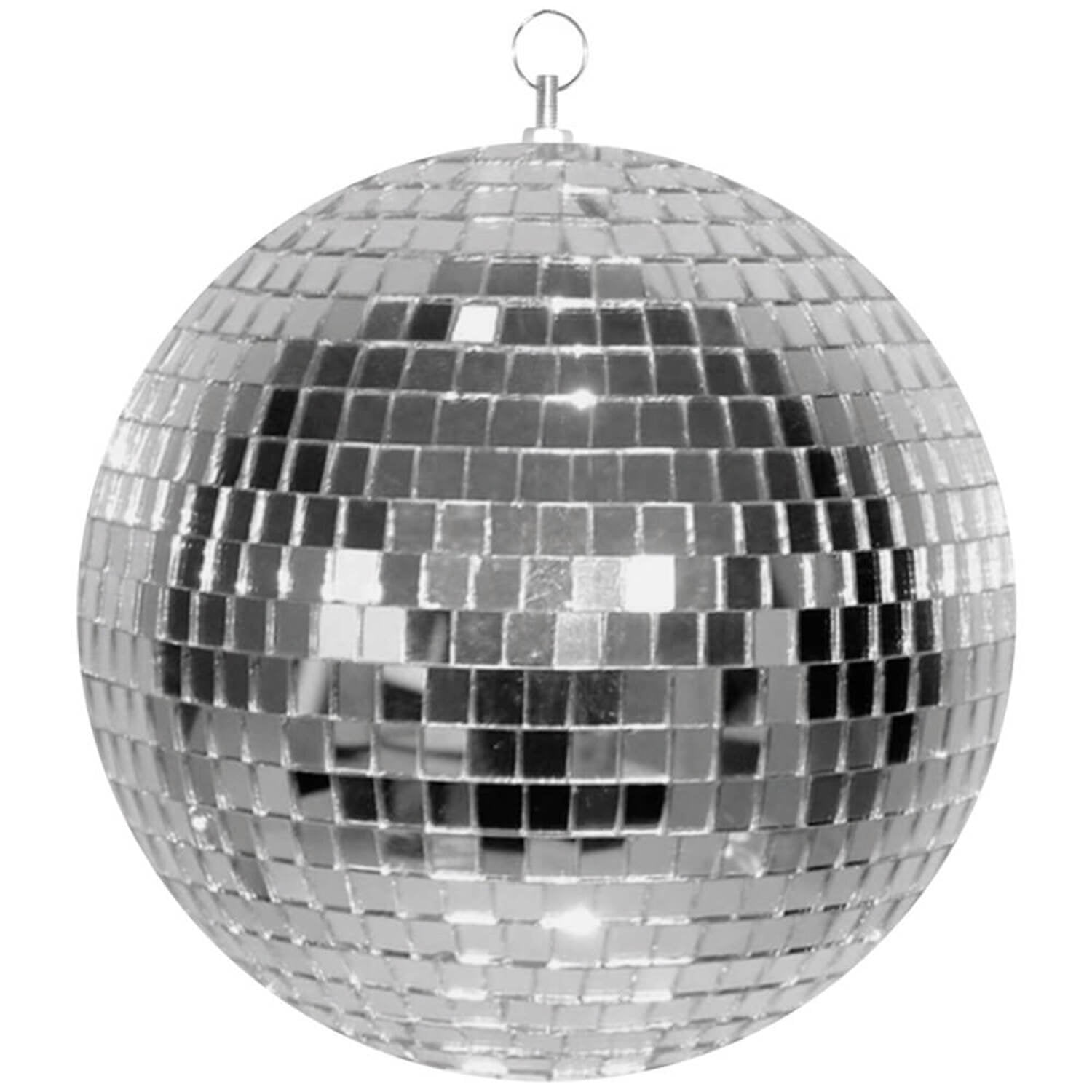 8 inch Mirror Disco Ball With Hook - Silver (1 Pack) - Party Supplies Decorations