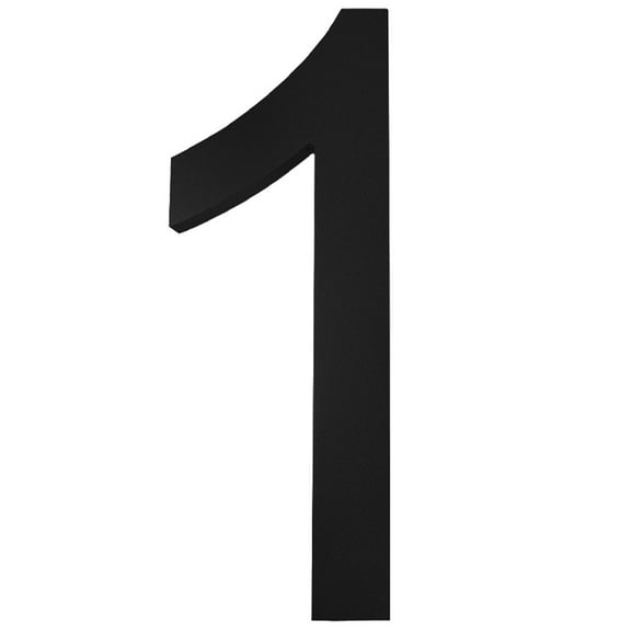 8 inch Modern Floating House Numbers Large Black Shadow Home Address Garage Gate