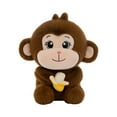 thumbnail image 1 of 8 inch Monkey Stuffed Animal with Banana, Soft Brown Monkey Plushie Toy, Birthday Xmas Gift for Kids (Light Brown), 1 of 9