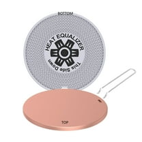 8 inch None Stick Copper finish Heat Equalizer-Heat Diffuser for Gas Stoves – Aluminum & Copper Alloy Hot Plate for Even Cooking-Burner Cover & Simmer Plate