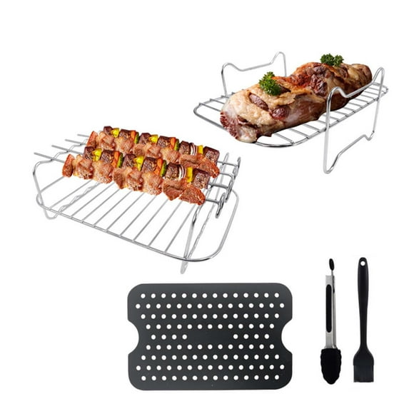 8 inch Rectangle Air Fryer Rack, Stainless Steel Dehydrator Rack, Rectangle Air Fryer Accessories for Cosori, Instant Vortex, Gourmia Air Fryer & Oven, Ninja Foodi Grill Accessories