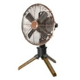 thumbnail image 1 of 8 inch Retro Tripod Wood Leg Table Fan Black, 1 of 5
