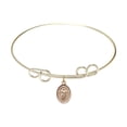 thumbnail image 1 of 8 inch Round Double Loop Bangle Bracelet w/ Divine Mercy in Gold-Filled, 1 of 3