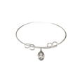 thumbnail image 1 of 8 inch Round Double Loop Bangle Bracelet w/ St. Dorothy in Sterling Silver, 1 of 3