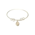 thumbnail image 1 of 8 inch Round Double Loop Bangle Bracelet w/ St. Edburga of Winchester in Gold-Filled, 1 of 3