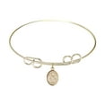 thumbnail image 1 of 8 inch Round Double Loop Bangle Bracelet w/ St. Isaiah in Gold-Filled, 1 of 3