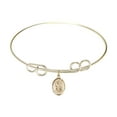 thumbnail image 1 of 8 inch Round Double Loop Bangle Bracelet w/ St. James the Greater in Gold-Filled, 1 of 3