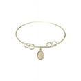 thumbnail image 1 of 8 inch Round Double Loop Bangle Bracelet w/ St. Maria Goretti in Gold-Filled, 1 of 3